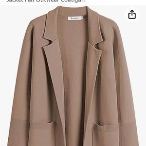 ANRABESS Cardigan for Women Oversized Open Front Sweater Coat - Medium